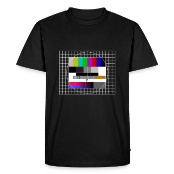 Image d’essai Rétro Vintage - T-shirt Premium bio Homme - noir - Devant - Nico (187cm)