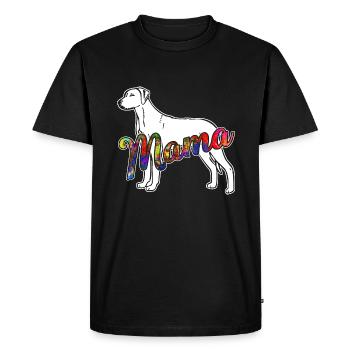 Rhodesian Ridgeback Rhodesian Ridgeback Mama - Men's Premium Organic T-Shirt - black - Front - Nico (187cm)