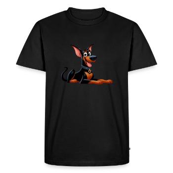 doberman - T-shirt Premium bio Homme - noir - Devant - Nico (187cm)