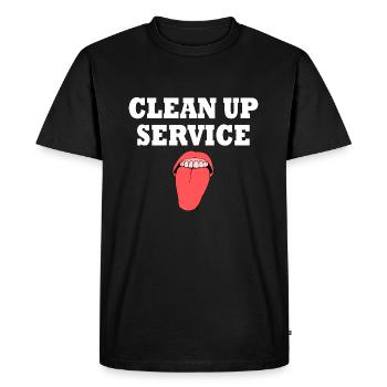 clean up service - Men's Premium Organic T-Shirt - black - Front - Nico (187cm)
