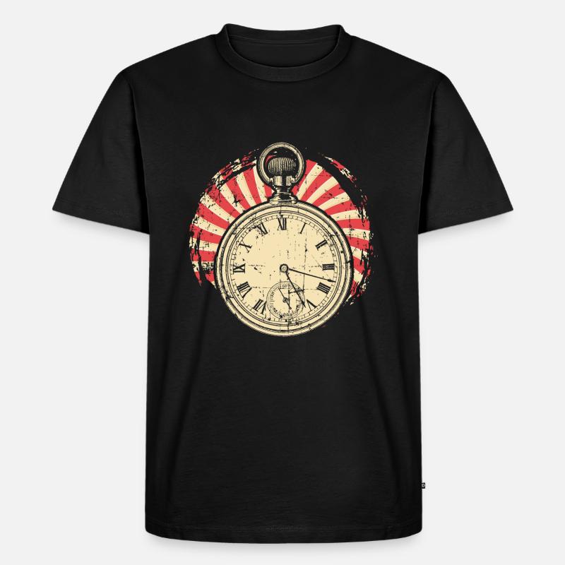 Uhrmacher Uhr - Männer Premium Bio T-Shirt - Schwarz