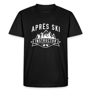 Après Ski Instructor - Men's Premium Organic T-Shirt - black - Front - Nico (187cm)