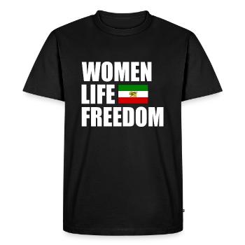 Women life freedom - Men's Premium Organic T-Shirt - black - Front - Nico (187cm)