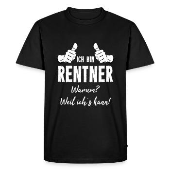 Rentner - Männer Premium Bio T-Shirt - Schwarz - Vorne - Nico (187cm)