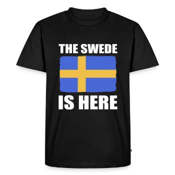 Suède Suédois - T-shirt Premium bio Homme - noir - Devant - Nico (187cm)