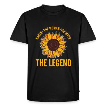 Karen - T-shirt Premium bio Homme - noir - Devant - Nico (187cm)