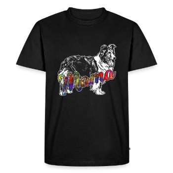 Shetland Sheepdog Shetland Sheepdog Mama - Men's Premium Organic T-Shirt - black - Front - Nico (187cm)