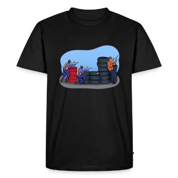 Paintball illustration - Men's Premium Organic T-Shirt - black - Front - Nico (187cm)