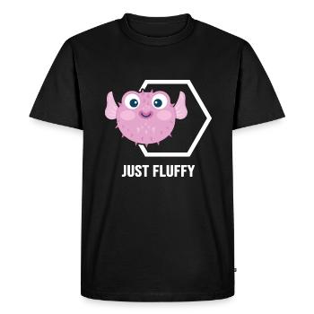 Aquariophile aquariophile « fluffy-fish » poisson-globe - T-shirt Premium bio Homme - noir - Devant - Nico (187cm)