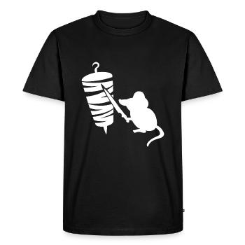 Kebab Grill Souris - T-shirt Premium bio Homme - noir - Devant - Nico (187cm)