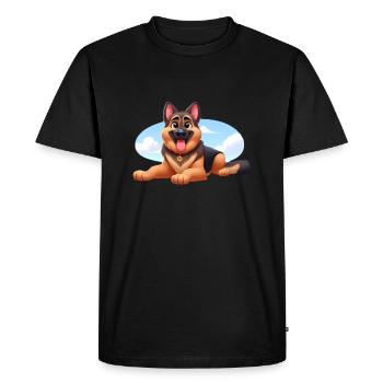 German Shepherd 12 - Men's Premium Organic T-Shirt - black - Front - Nico (187cm)