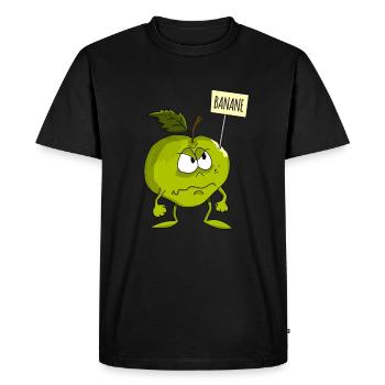 Pomme ou banane? - T-shirt Premium bio Homme - noir - Devant - Nico (187cm)