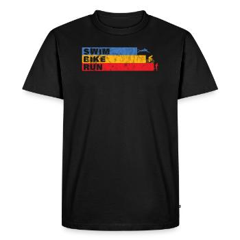 Triathlon - Men's Premium Organic T-Shirt - black - Front - Nico (187cm)
