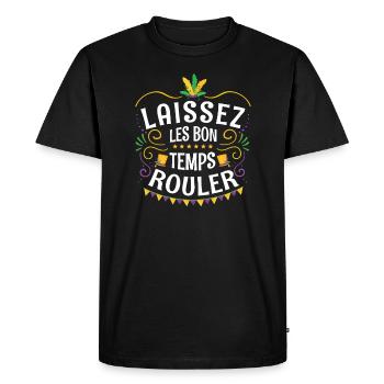 Laissez Les Bon Temps Rouler - T-shirt Premium bio Homme - noir - Devant - Nico (187cm)