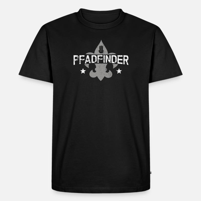 Pfadfinder - Männer Premium Bio T-Shirt - Schwarz