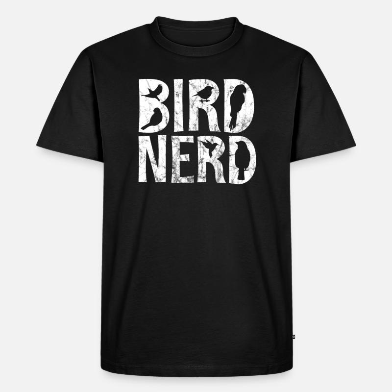 Bird Nerd - Männer Premium Bio T-Shirt - Schwarz