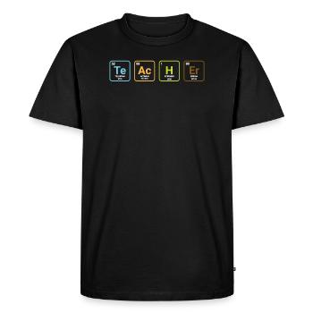 Tableau périodique des professeurs de chimie - T-shirt Premium bio Homme - noir - Devant - Nico (187cm)