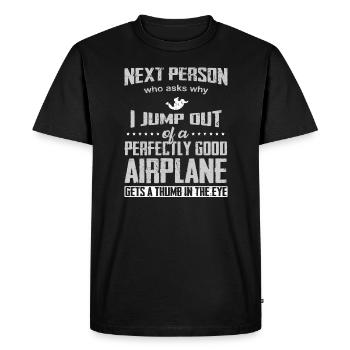 Skydiver skydiver - Men's Premium Organic T-Shirt - black - Front - Nico (187cm)