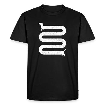 teckel - T-shirt Premium bio Homme - noir - Devant - Nico (187cm)