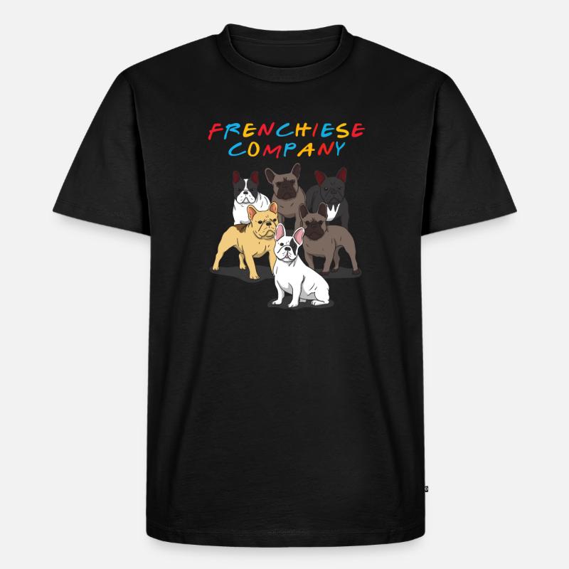 Frenchie - Männer Premium Bio T-Shirt - Schwarz