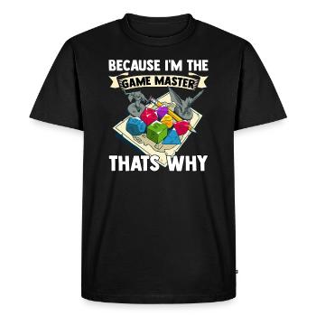 Jeu de rôle Dés - T-shirt Premium bio Homme - noir - Devant - Nico (187cm)