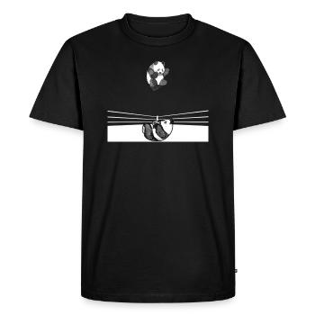 Panda Wrestling - T-shirt Premium bio Homme - noir - Devant - Nico (187cm)