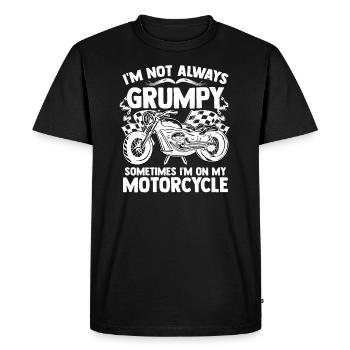 Mot de moto Drôle de sort - T-shirt Premium bio Homme - noir - Devant - Nico (187cm)