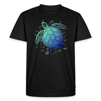 turtle - Men's Premium Organic T-Shirt - black - Front - Nico (187cm)