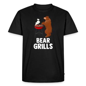 Bear Grills - T-shirt Premium bio Homme - noir - Devant - Nico (187cm)