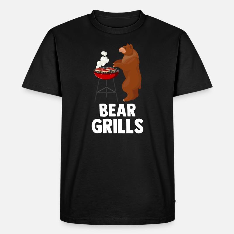 Bear Grills - Männer Premium Bio T-Shirt - Schwarz