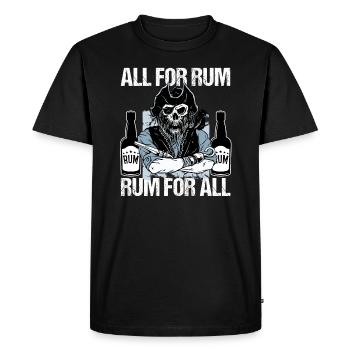 Rhum Pavillon pirate - T-shirt Premium bio Homme - noir - Devant - Nico (187cm)