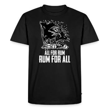 Rhum Pavillon pirate - T-shirt Premium bio Homme - noir - Devant - Nico (187cm)