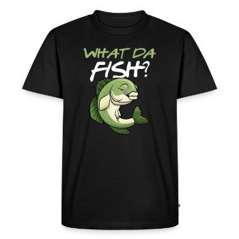 angling - Men's Premium Organic T-Shirt - black - Front - Nico (187cm)