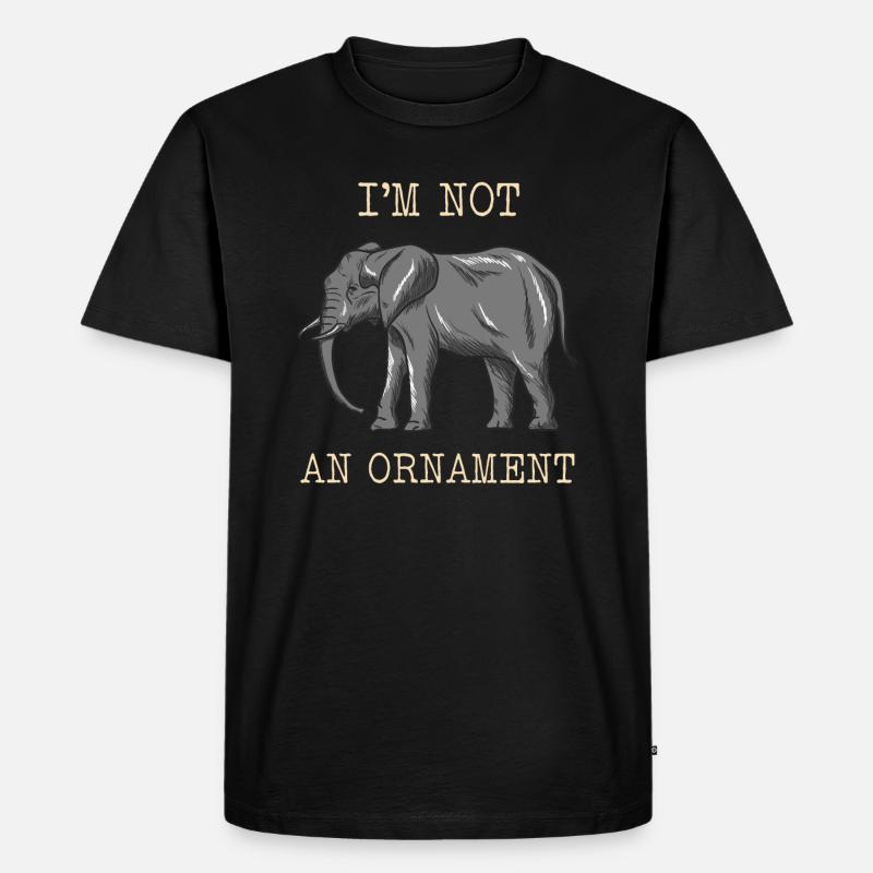 Elefant Tierschutz - Männer Premium Bio T-Shirt - Schwarz