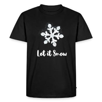 qu’il neige - T-shirt Premium bio Homme - noir - Devant - Nico (187cm)