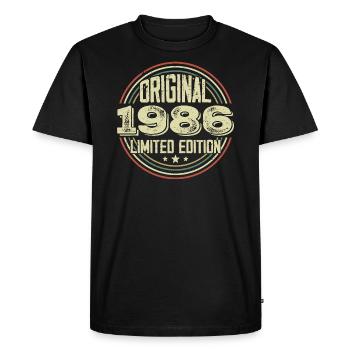 1986 Birthday Parties, a legendary vintage - Men's Premium Organic T-Shirt - black - Front - Nico (187cm)