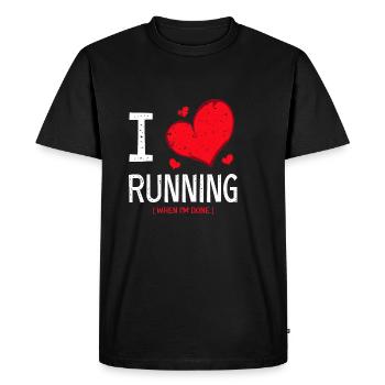 J’aime courir Joker personne cadeau - T-shirt Premium bio Homme - noir - Devant - Nico (187cm)