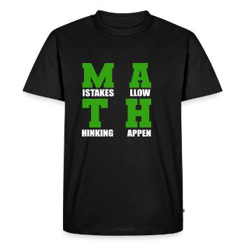 Les erreurs permettent de penser Math Tutor G - T-shirt Premium bio Homme - noir - Devant - Nico (187cm)
