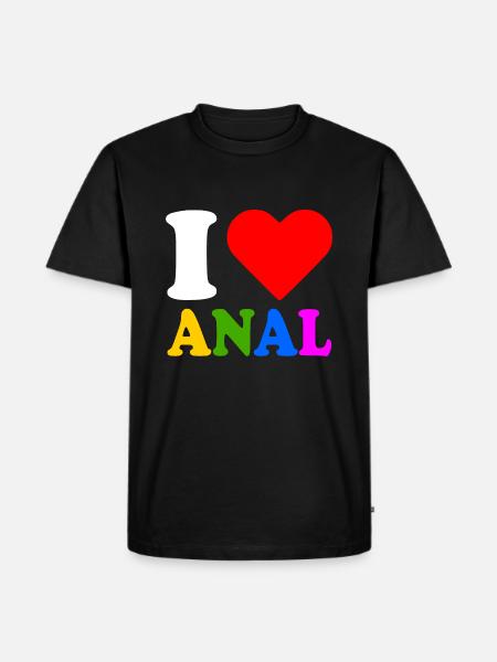 I love anal - T-shirt Premium bio Homme - noir