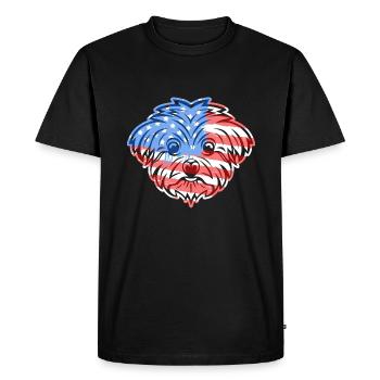 Maltese Maltese Flag - Men's Premium Organic T-Shirt - black - Front - Nico (187cm)