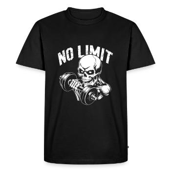 Entraînement de musculation du crâne et No Limit - T-shirt Premium bio Homme - noir - Devant - Nico (187cm)