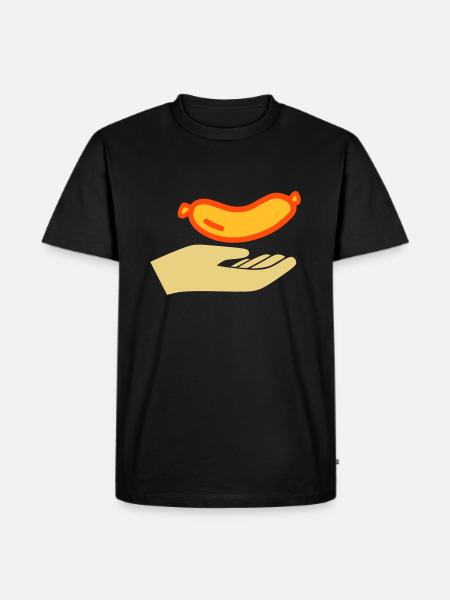 Handout sausages - Men's Premium Organic T-Shirt - black