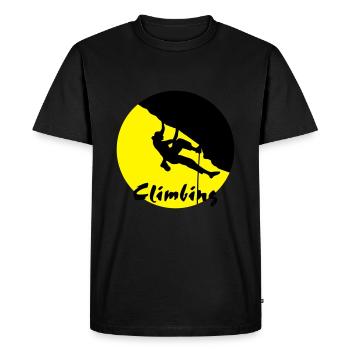 Escalade, climbing, climber - T-shirt Premium bio Homme - noir - Devant - Nico (187cm)