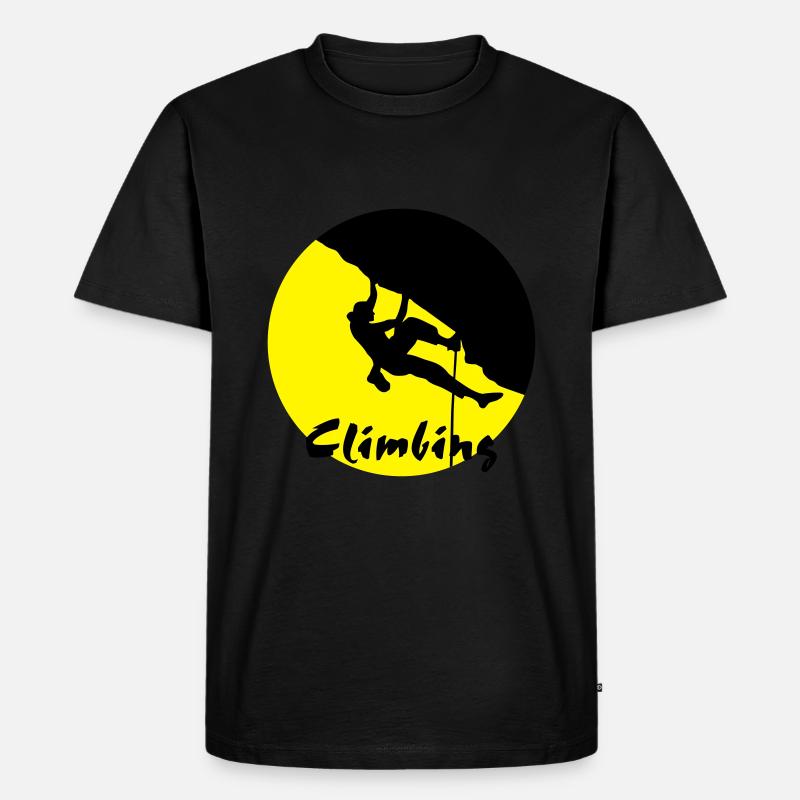 Klettern, Kletterer, Kletterin - Männer Premium Bio T-Shirt - Schwarz