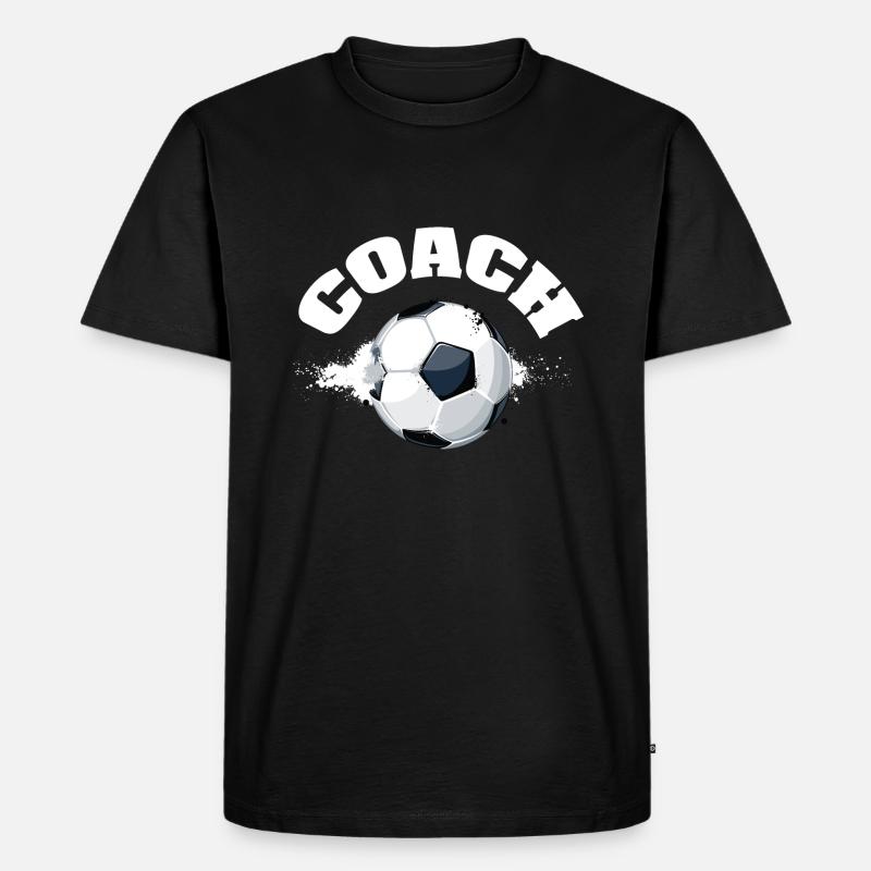Fußballtrainer - Männer Premium Bio T-Shirt - Schwarz