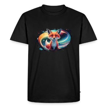Fox - Illustration - Men's Premium Organic T-Shirt - black - Front - Nico (187cm)