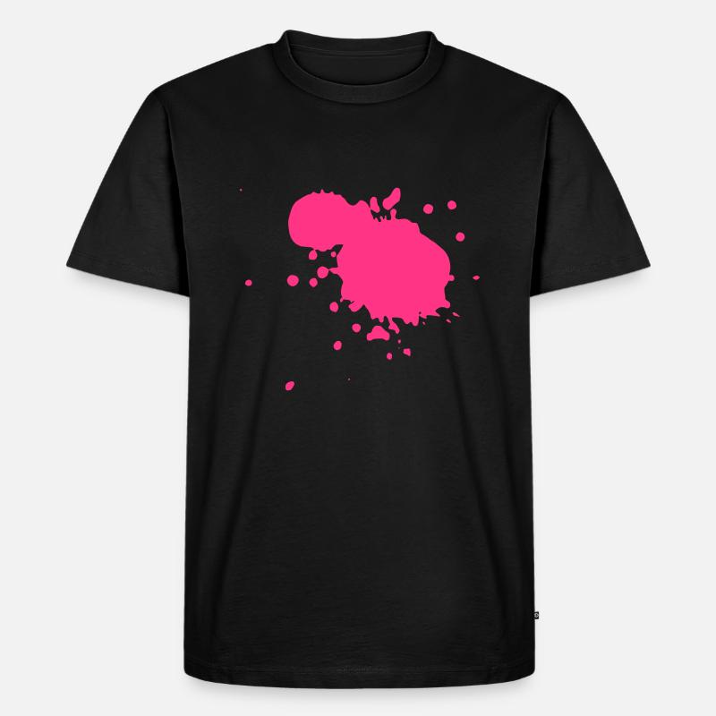 Farbklecks - Männer Premium Bio T-Shirt - Schwarz