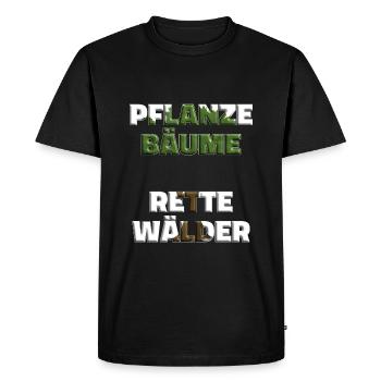 Arbres Sauvegarder Sauvegarder Conservation de la nature Protection de l'environnement Eco - T-shirt Premium bio Homme - noir - Devant - Nico (187cm)