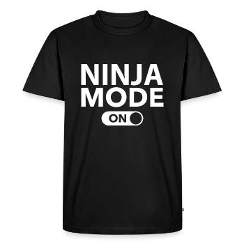 Mode Ninja activé - T-shirt Premium bio Homme - noir - Devant - Nico (187cm)