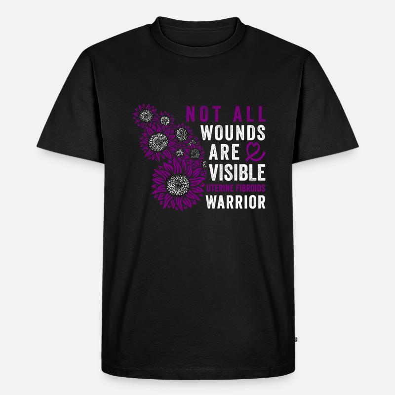 bewusstseGebärmutterfibroid-Kriegerin Unsichtbarer - Männer Premium Bio T-Shirt - Schwarz